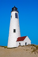 Great Point Lighthouse Tower on Nantucket Island